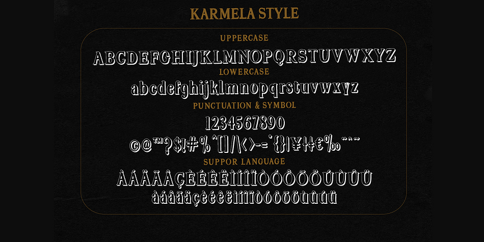 Highlighting the Karmela font family.