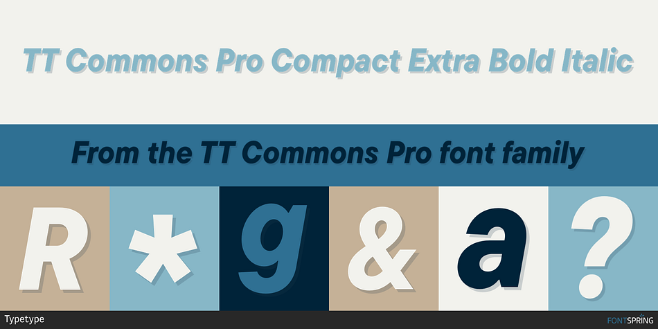 TT Commons Pro Compact Extra Bold Italic Font