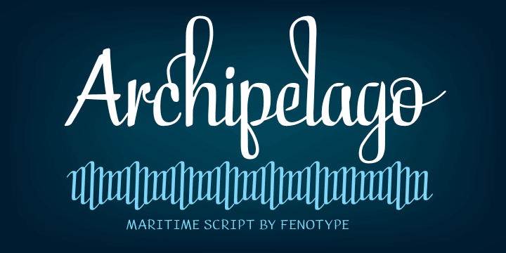 Displaying the beauty and characteristics of the Archipelago font family.