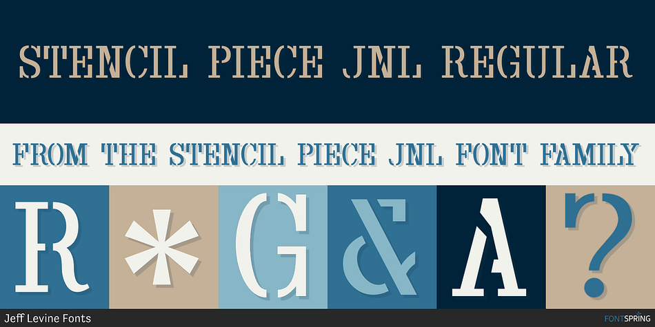Stencil Piece JNL Regular Font