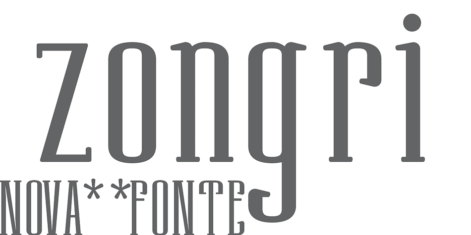 Zongri is a font for small texts and is ideal for embalage, advertising, publishing, logo, poster.