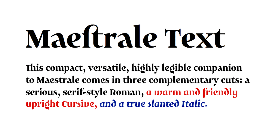 
Maestrale is a paradigm-breaking new take on calligraphy, built around a compact, serif-style core and outrageously long, flamboyant extenders.