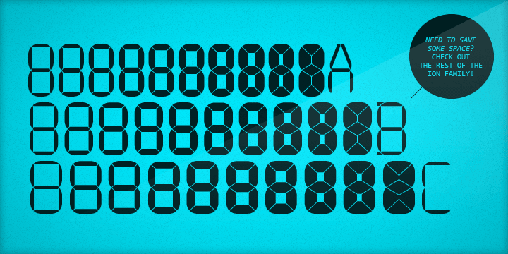 Displaying the beauty and characteristics of the ION C font family.