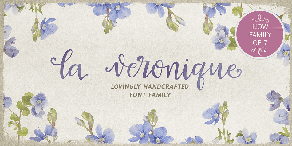 A hand written font family, created with the upcoming spring and sunshine in mind.