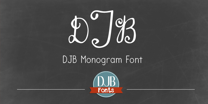 Displaying the beauty and characteristics of the DJB Monogram font family.