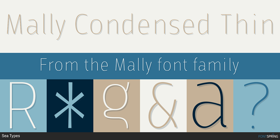 Mally Condensed Thin Font