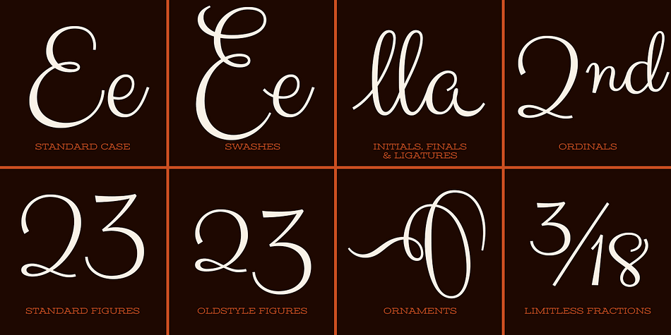 Carioca Script Pro includes a handful of flourishes to sweeten up your layout.