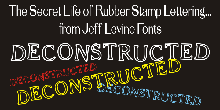 Deconstructed JNL is another set of rubber stamp alphabet letters and numbers from a 1930s toy printing set.