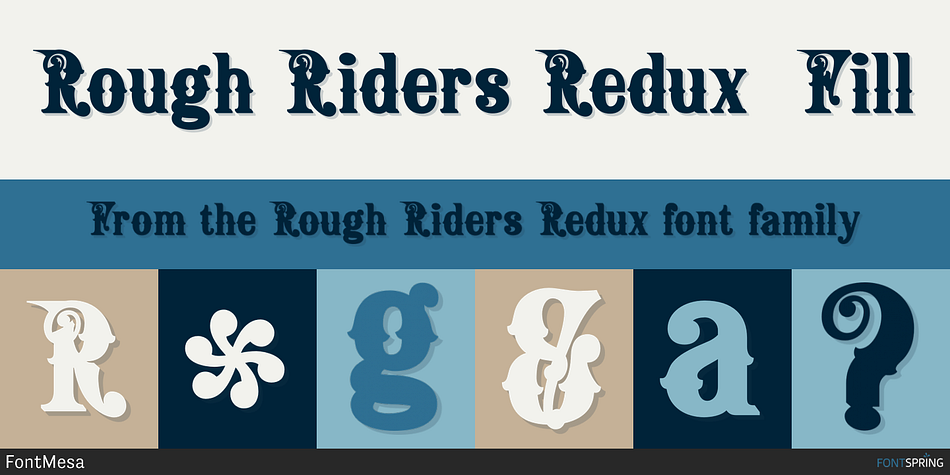 Rough Riders Redux Fill Font