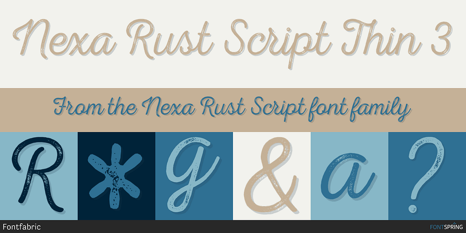 Nexa Rust Script Thin 3 Font