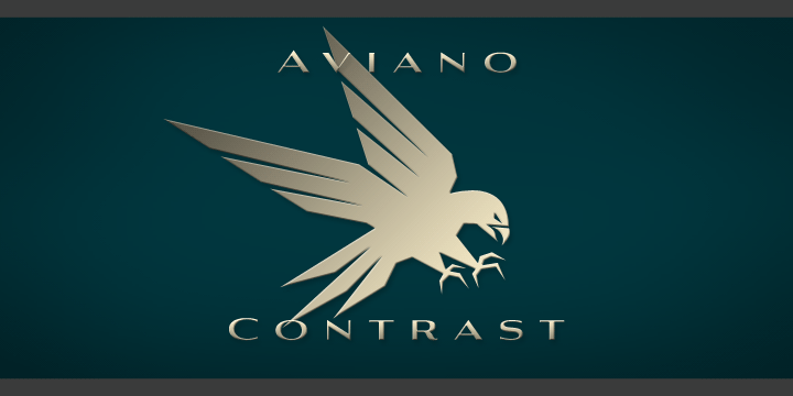 The Aviano series returns, refined and sophisticated with an extended, high-contrast sans-serif family.