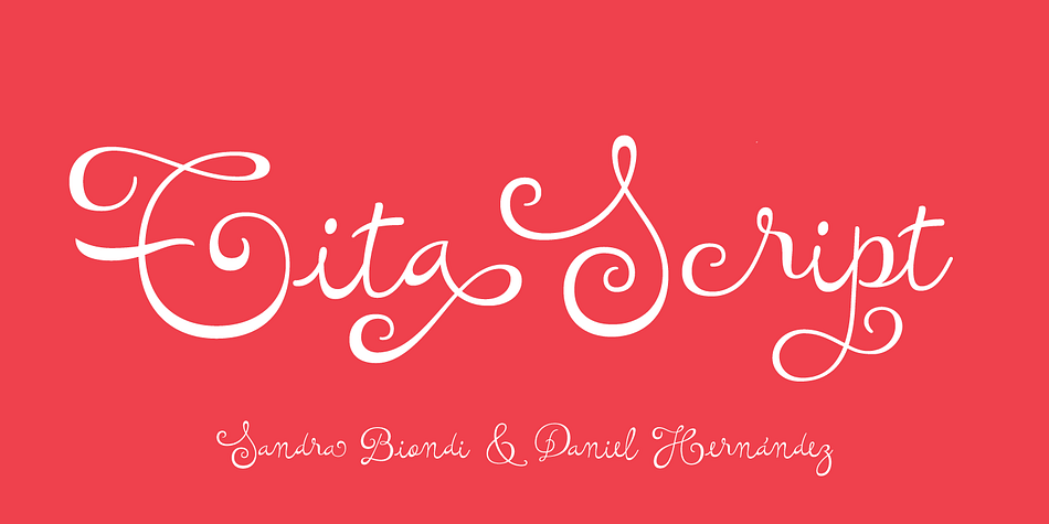Displaying the beauty and characteristics of the Tita Script font family.