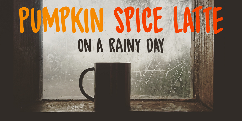 I was trying out a new technique of font-making AND I was craving a pumpkin spice latte, so I named this font Spiced Pumpkin.