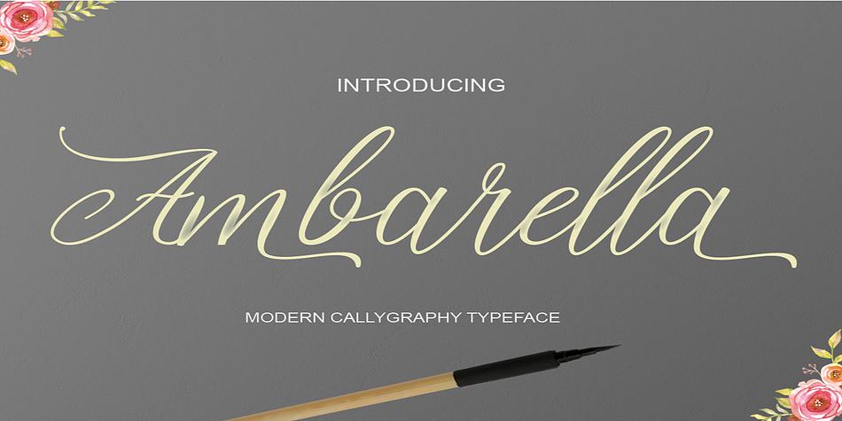 Ambarella is a modern calligraphy font.