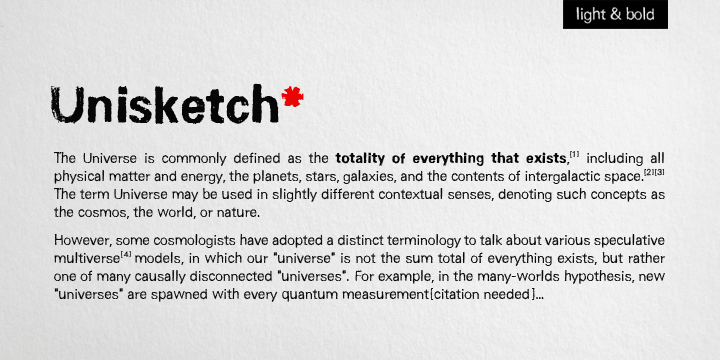 Unisketch is an homage to my favorite font Univers when I was at design college.