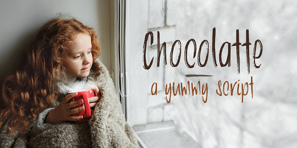 Chocolatte font is a yummy, creamy script font, made entirely with chocolate..