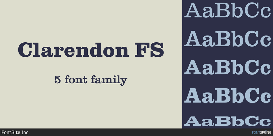 Displaying the beauty and characteristics of the Clarendon FS font family.