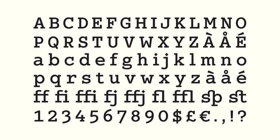 The typeface design was influenced by the nostalgia for the aesthetic of a typewriter.