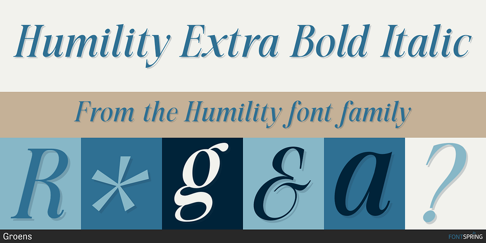 Humility Extra Bold Italic Font