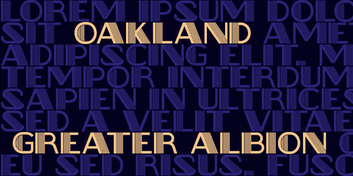 Oakland is a Streamline era design inspired by some hand-drawn lettering on a 1930