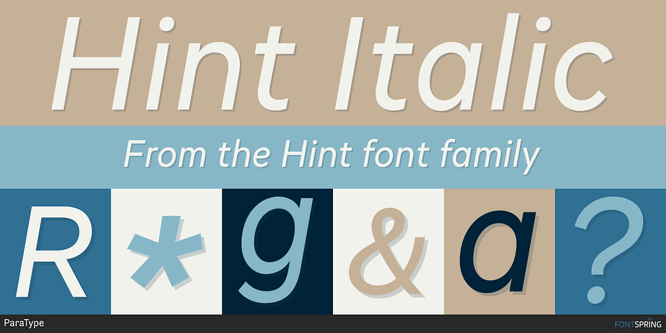 Hint Italic Font