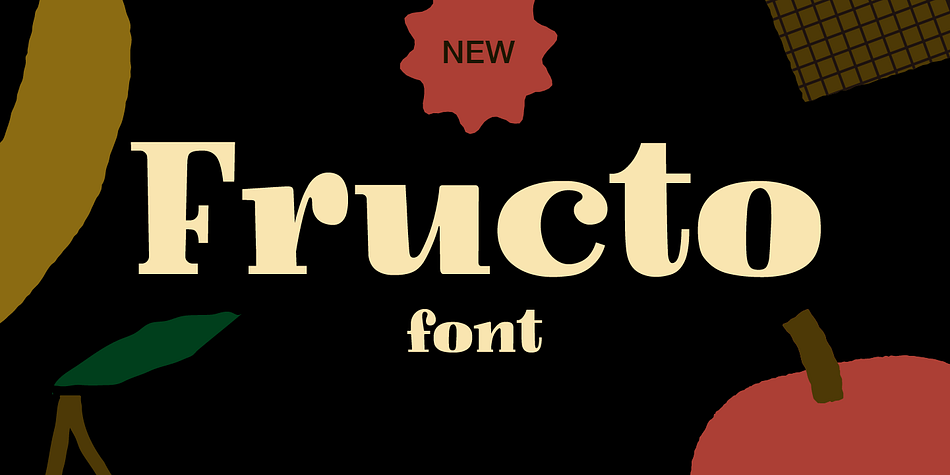 Fructo is a playful typographic ode to the charm of Polish mid-century graphic design.