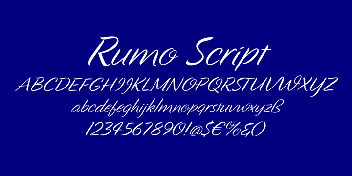 Emphasizing the popular Rumo Script font family.
