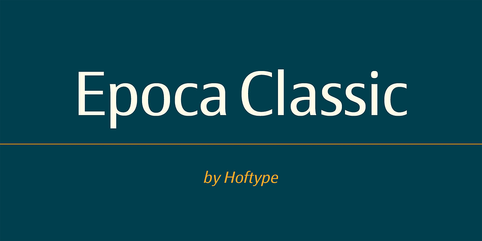 Epoca-Classic, designed in 2012, is the contrasted sister of Epoca, also suited for text and display. 
As is the case with Epoca, Epoca-classic has economical proportions, a neutral appearance and a discreet elegance.