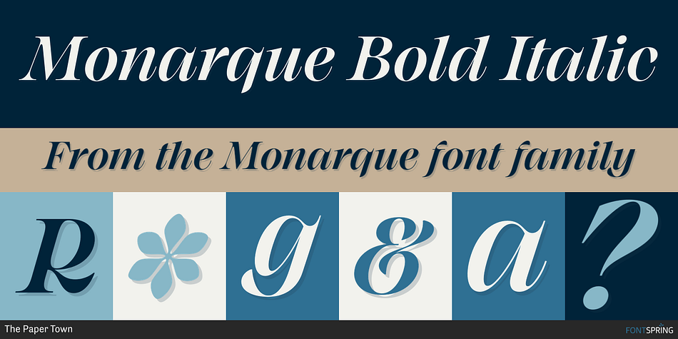Monarque Bold Italic Font
