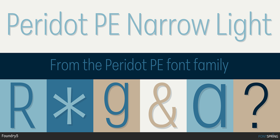 Peridot PE Narrow Light Font