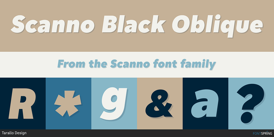 Scanno Black Oblique Font