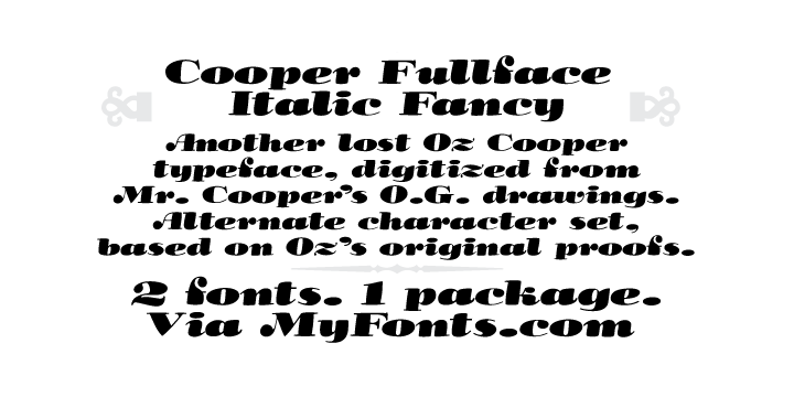 Cooper Fullface Font