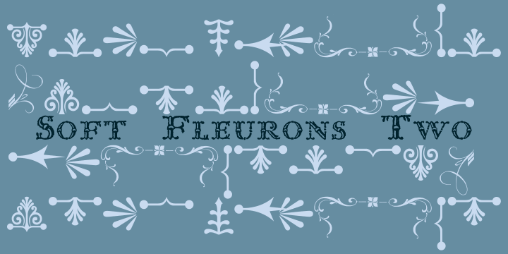 Soft Fleurons font family example.