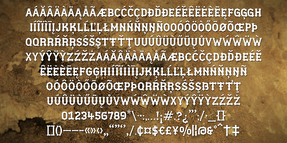 I see Arundel as being a typeface that feels immediately at home within the heavy metal genre; posters, logos, etc., but could also work equally as well for branding craft beers, engineering products and high fashion lingerie… okay, maybe not the lingerie…  Arundel is primarily a display typeface for titles/headlines in printed materials.