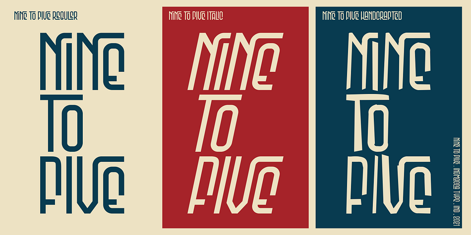 Nine to Five Font Family by inumoccatype - Fontspring
