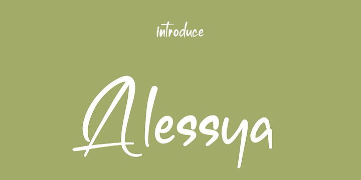 Alessya font family by Ayska
