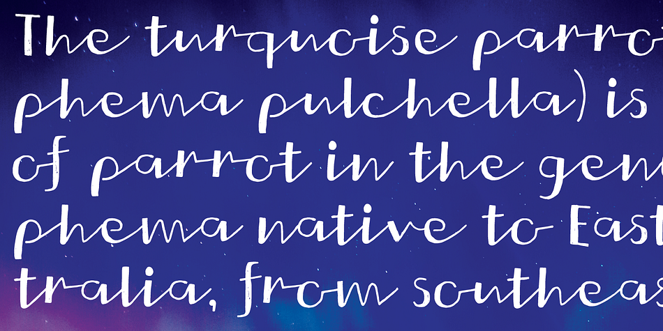 Lunatino font family sample image.