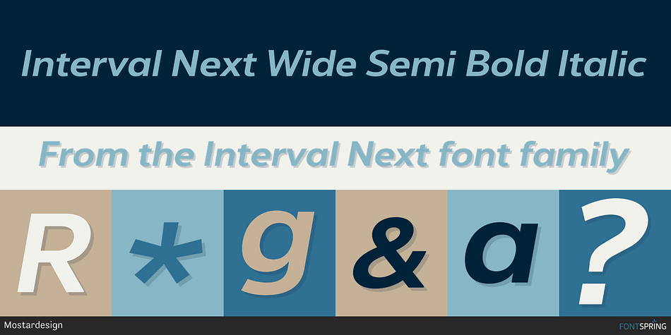 Interval Next Wide Font