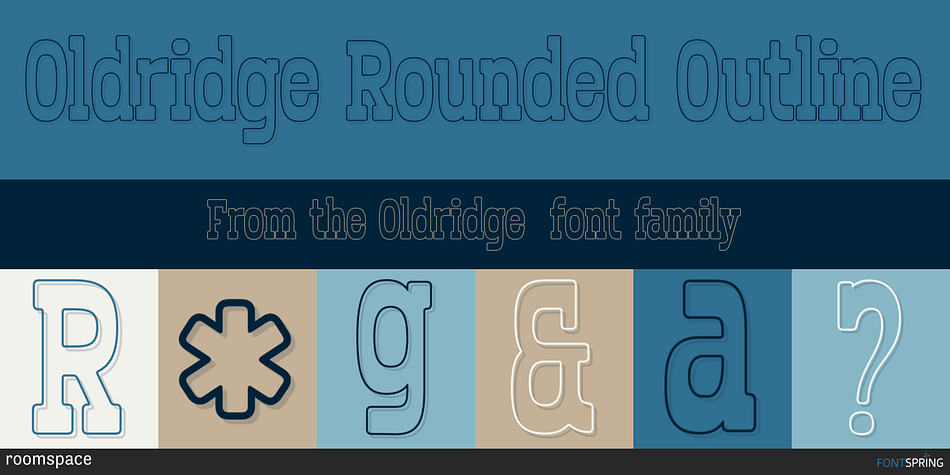 Oldridge Rounded Outline Font