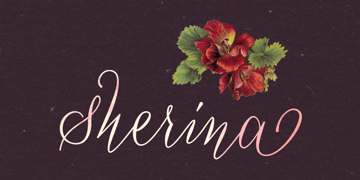Sherina is a hand written script that is fun and casual.