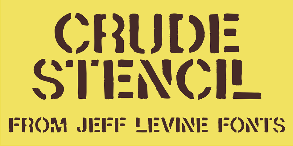 Crude Stencil JNL is a rough auto-tracing of a vintage lettering stencil from the 1980s, with additional characters added in post-production.