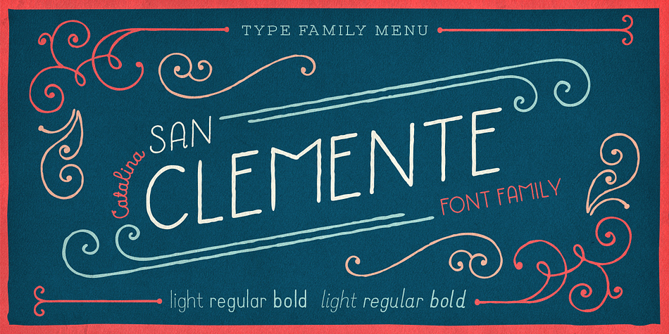 Each font family contains at least a light, medium and bold.