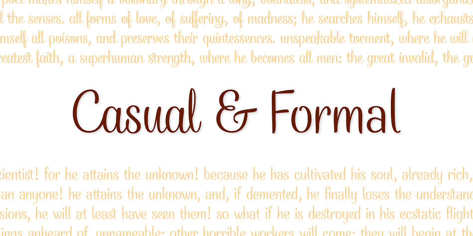 Emphasizing the favorited Rhyme font family.