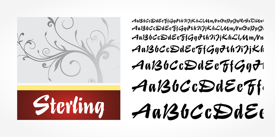 Sterling Pro font family example.