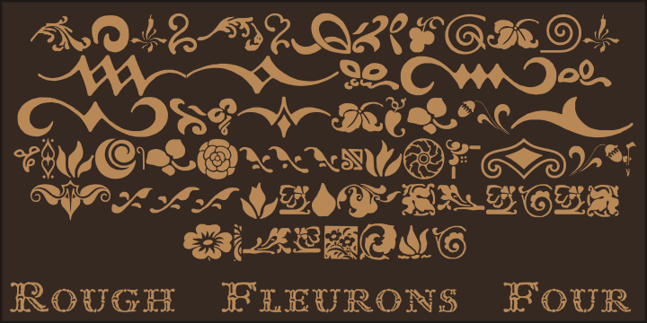 Rough Fleurons is a a nine font family.