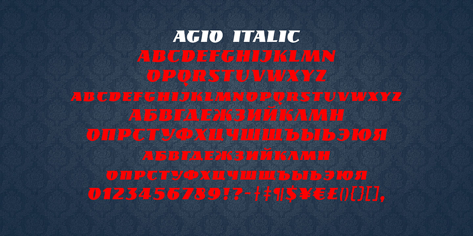 Ago also has some decorative styles for glyphs and decorative elements.