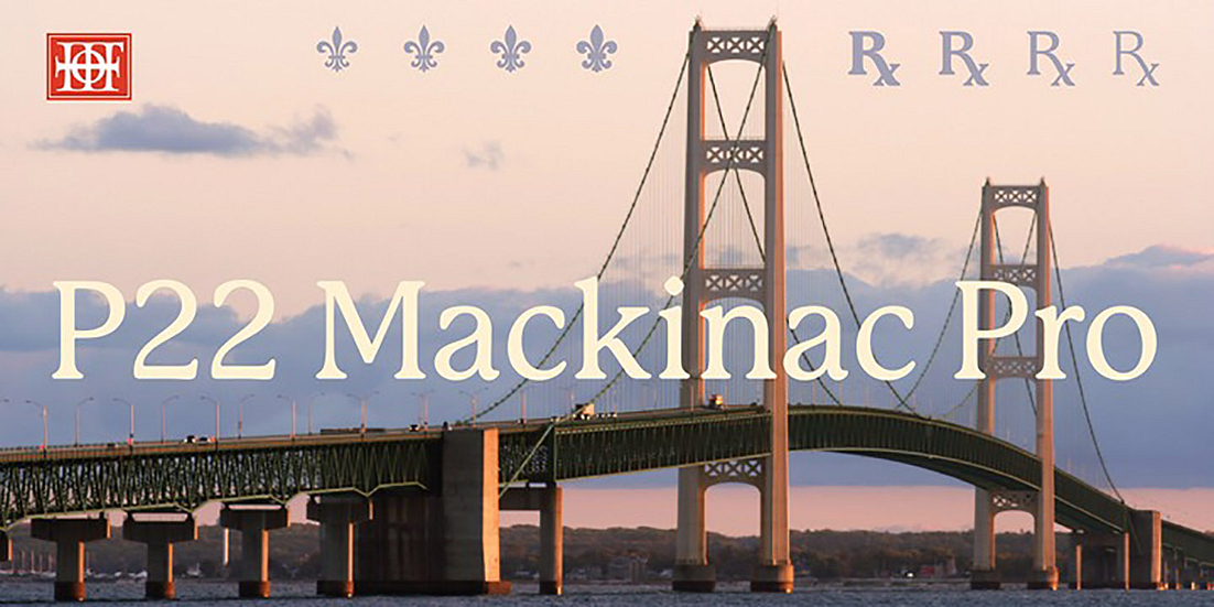 P22 Mackinac Font Poster
