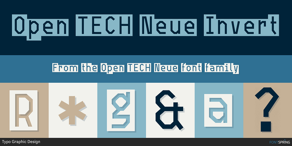 Open TECH Neue Invert Font