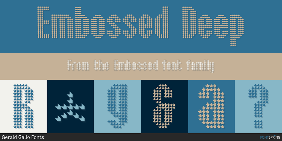 Embossed Deep Font