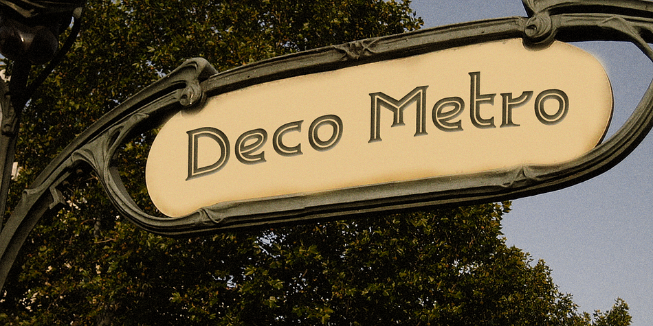 Highlighting the Deco Metro font family.